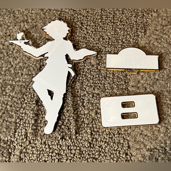 Demon Slayer Kimetsu no Yaiba Zenitsu Agatsuma Acrylic Figure Stand Cafe Collab - Picture 6 of 7